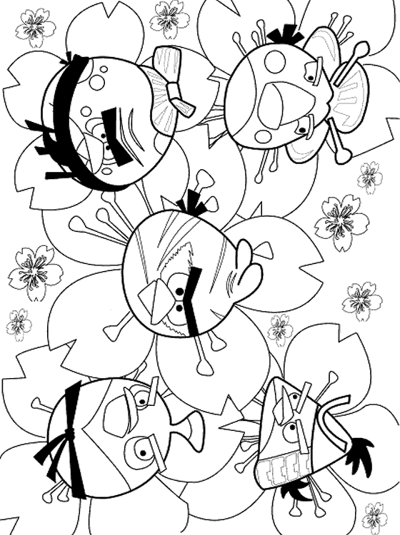 Kids Page: Angry Birds Coloring Pages