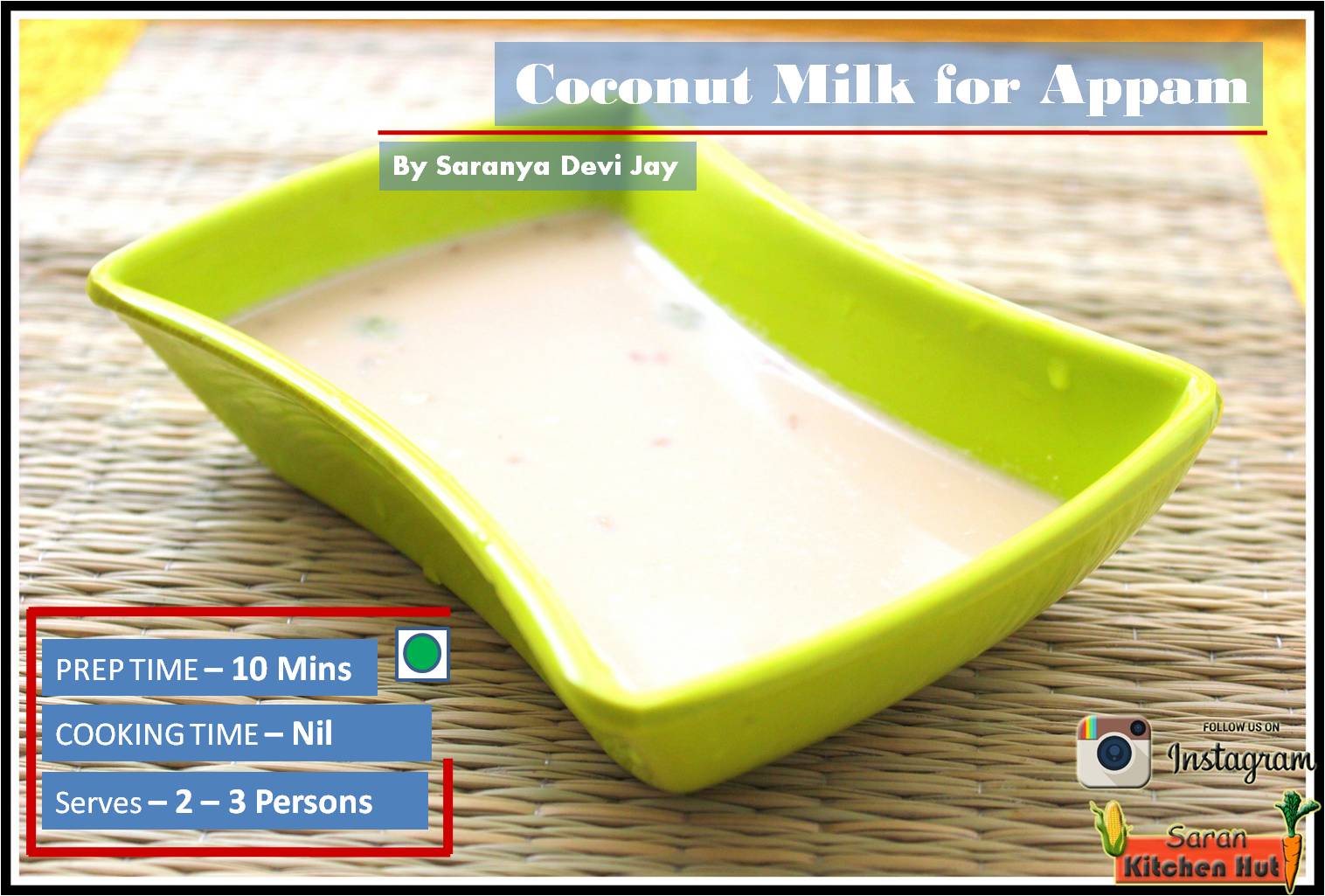 Coconut Milk for Appam