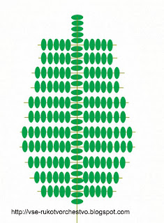 Пальма из бисера. Схема