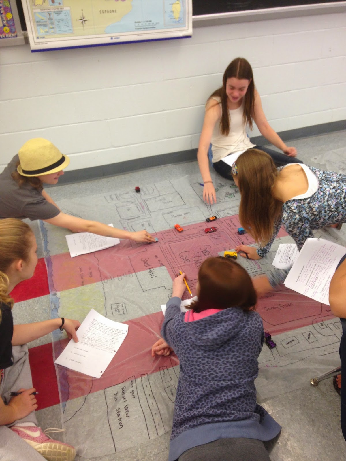 Madame Chiang s French Class 7th Grade En Ville Town Map Projects 