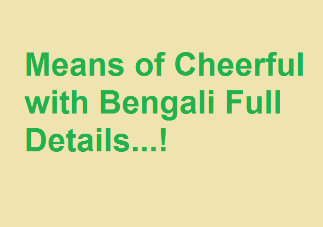 Cheerful Bengali