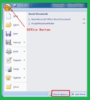 एम एस वर्ड 2007 के ऑफिस बटन (What is office button 2007 in MS Word in  Hindi) और एम एस वर्ड 2010 के फाइल मेनू क्या है(what is file menu in MS Word  2010)