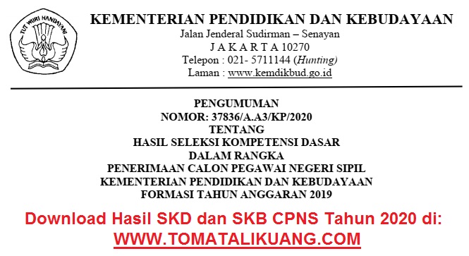 Download Contoh Soal Dan Kunci Jawaban Skd Cpns Kemendikbud 2019 Gif