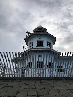 Tower of abandoned, derelict lighthouse at Leith Docks, Edinburgh.  Photo by Kevin Nosferatu for the Skulferatu Project