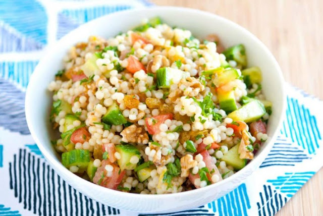 Lemon Herb Couscous Salad #healthy #salad