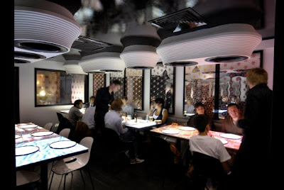 Interactive menu restaurant, London, UK