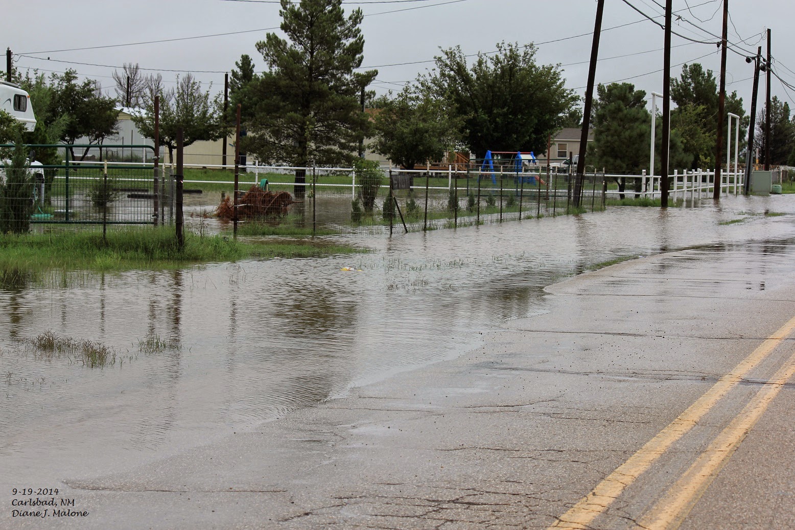 Flash Flooding Eddy Co NM 9192014.