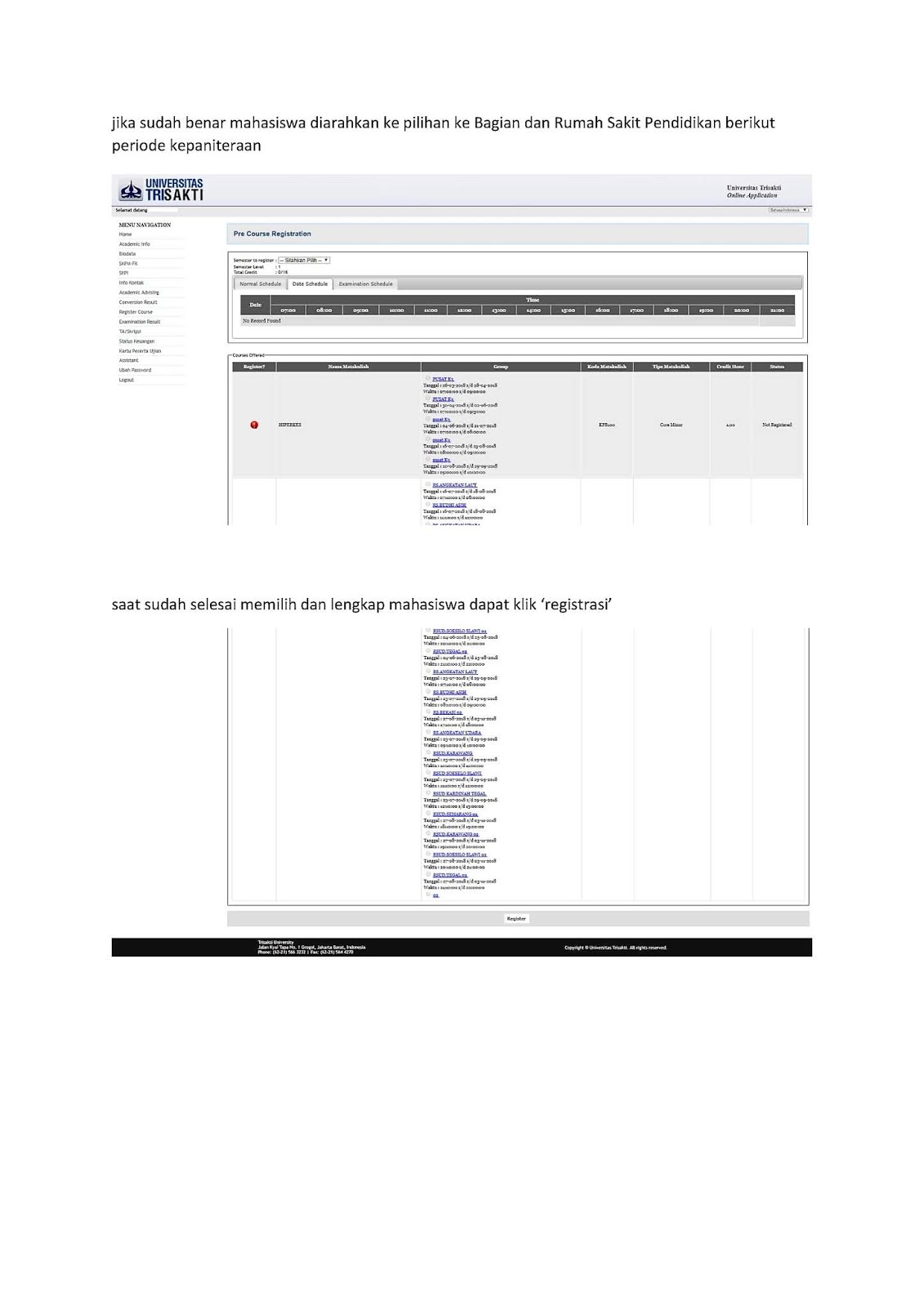 Psppd Fk Usakti Tata Cara Pengisian Krs Online Mahasiswa Pspd
