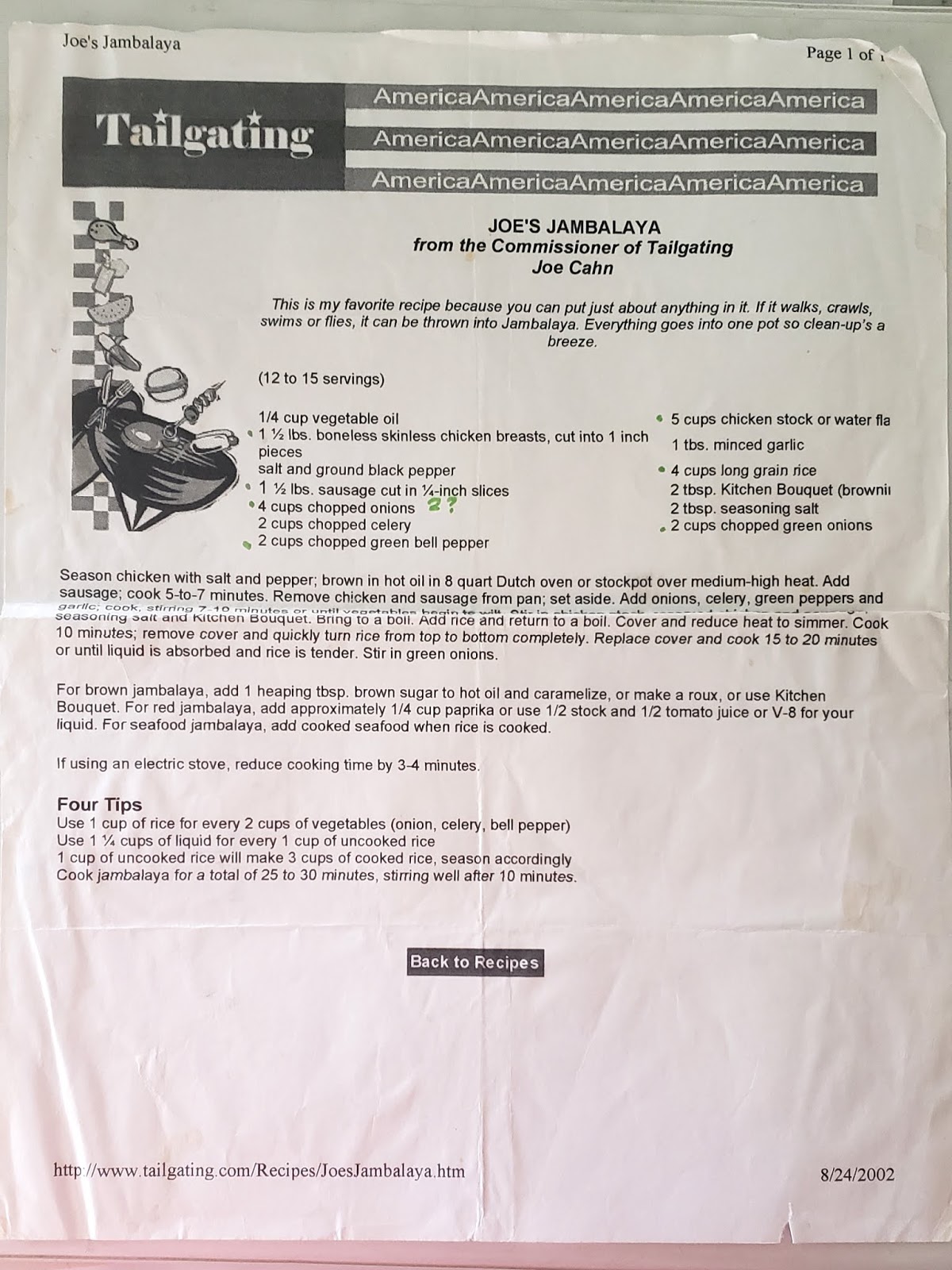 The Commissioner of Tailgating’s Jambalaya