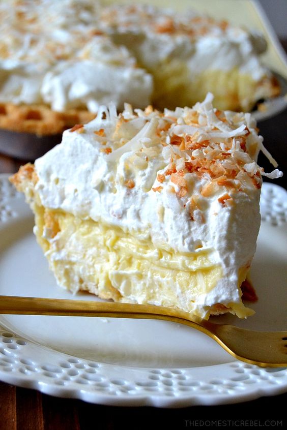 Best Ever Homemade Coconut Cream Pie - Let's Eat