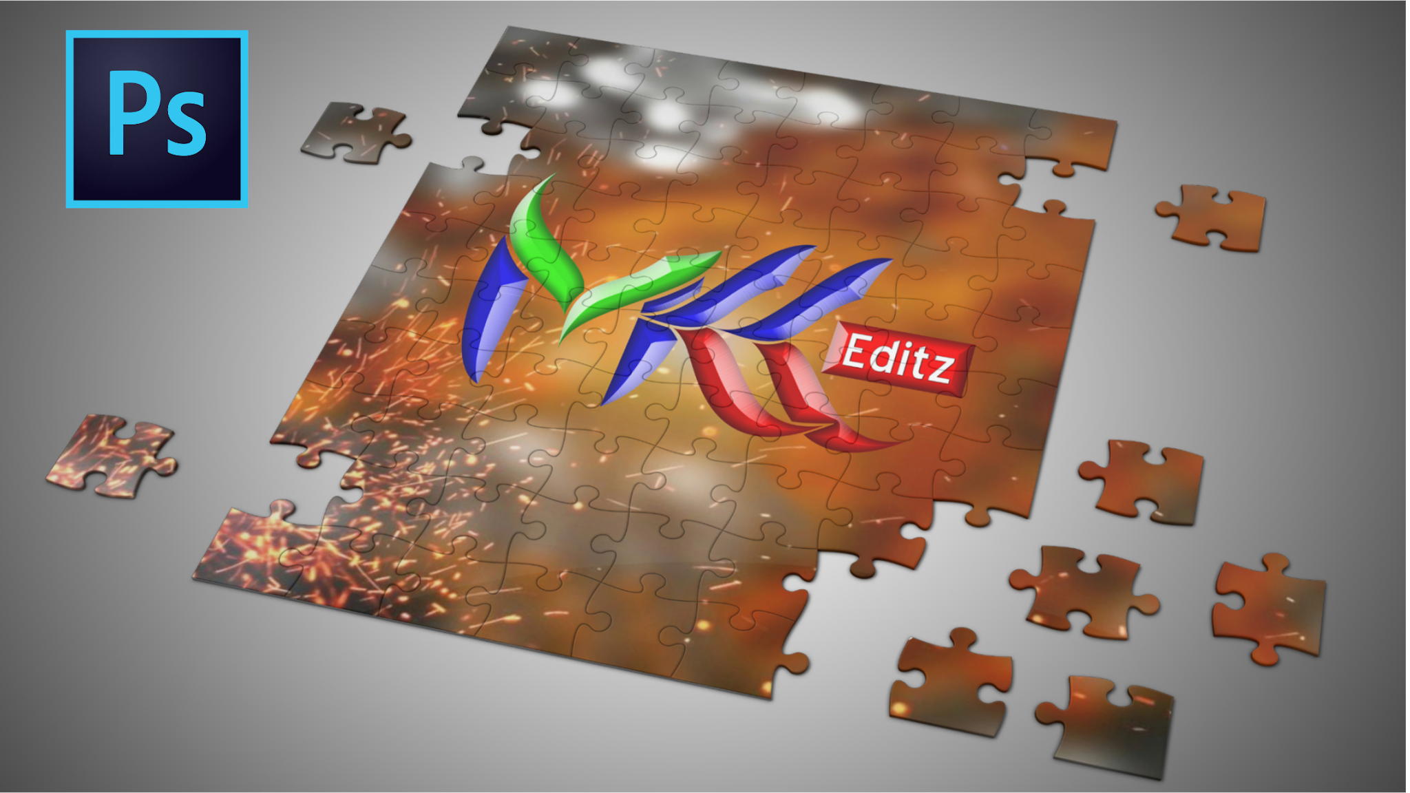 Puzzle effect frame in psd template download puzzle effect frame