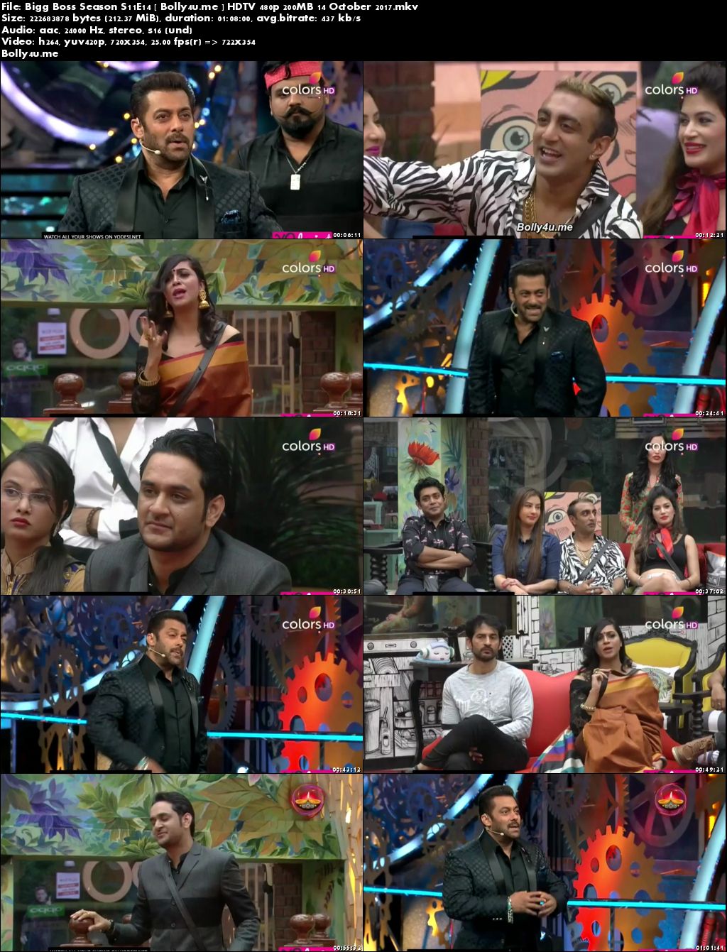 Bigg Boss Season S11E14 HDTV 480p 200MB 14 October 2017 Download Bigg Boss Season S11E14 HDTV 480p 200MB 14 October 2017 Download