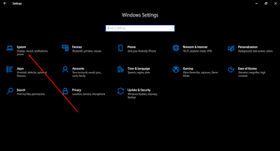 System Settings Windows 10