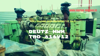 MWM, Deutz, TBD 616V12, Marine, Ship machine, used, Recondition, diesel generator, for sale, supplier, seller, Pre Owned, Genuine, OEM, removed, ship yard, dismatle, recycling, second hand, 656 KVA, RPM 1500