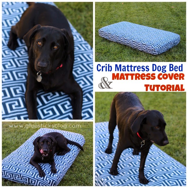 Enlightenment Repurposed Old Crib Mattress into Dog Bed!