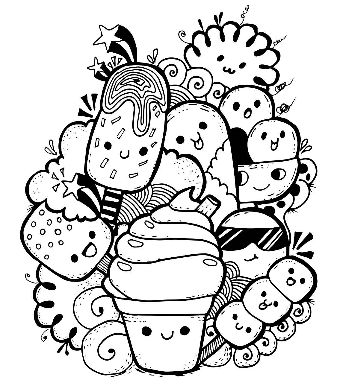 best 20 free printable sweets coloring pages