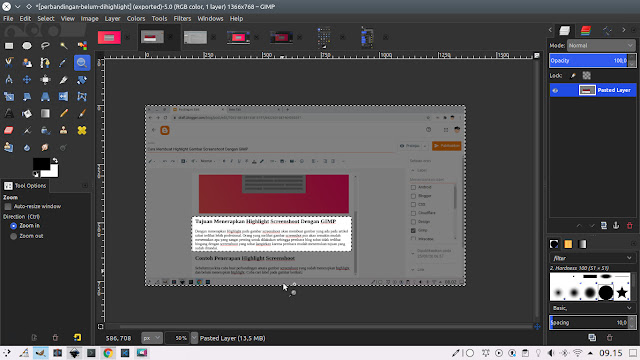 Cara Membuat Highlight Gambar Screenshoot Dengan GIMP