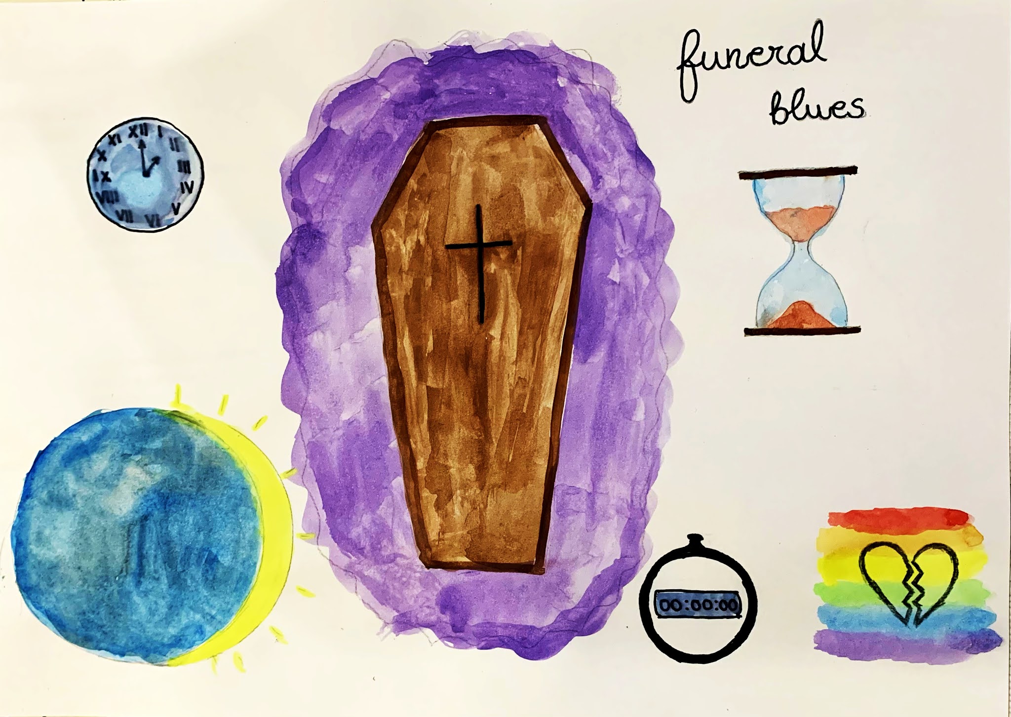 Poema dibuixat 'Funeral Blues' de W.H.Auden (Maria Bustos) MAHALTA