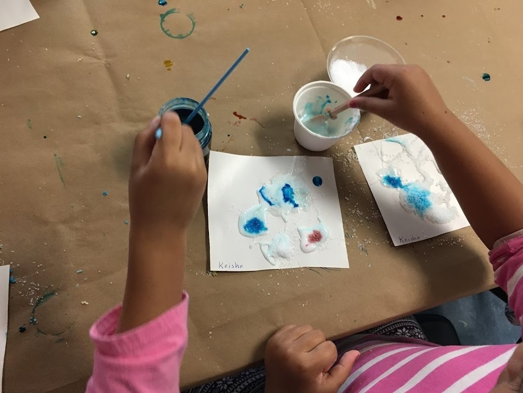 Art & Science Salt, Glue & Food Colouring 3 Year Old and 4 Year Old