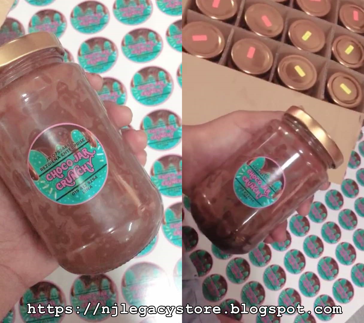 Sticker Label Choco Jar Crunchy Nj Legacy Store