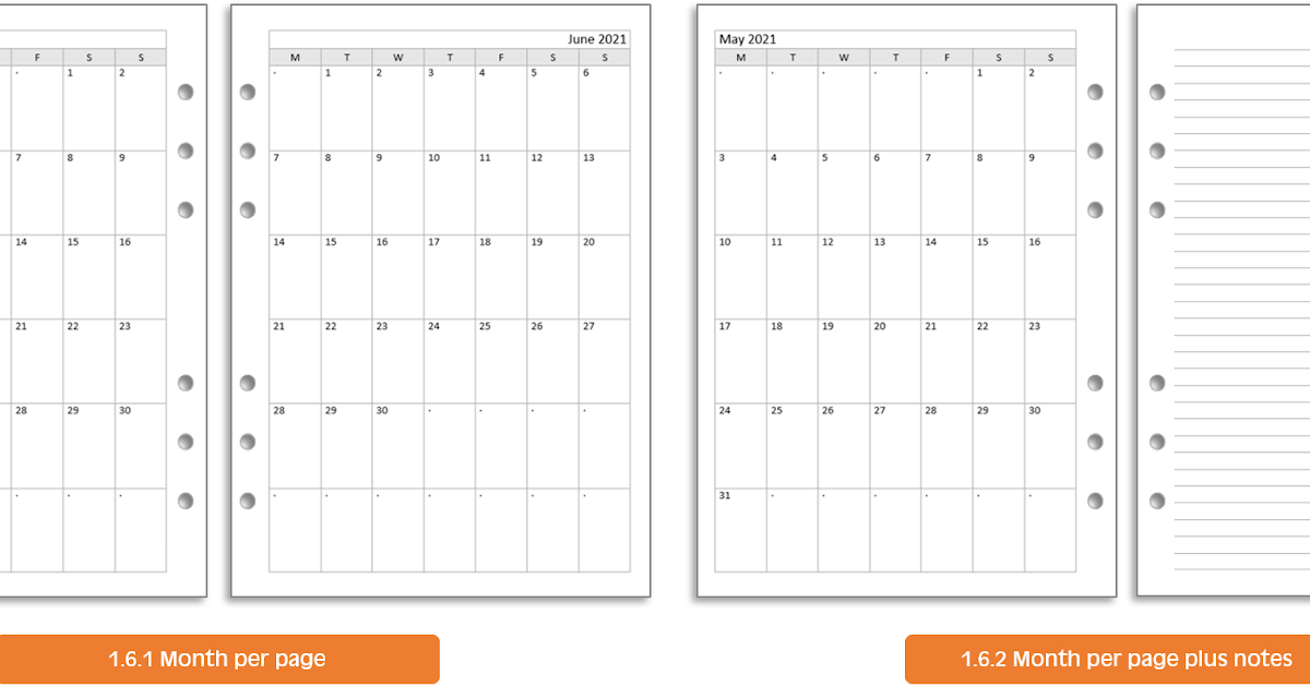 My Life All in One Place: Free 2021 Filofax calendar (diary) downloads ...