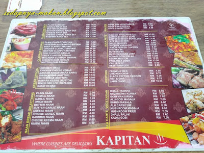 senarai menu kapitan senarai menu kapitan