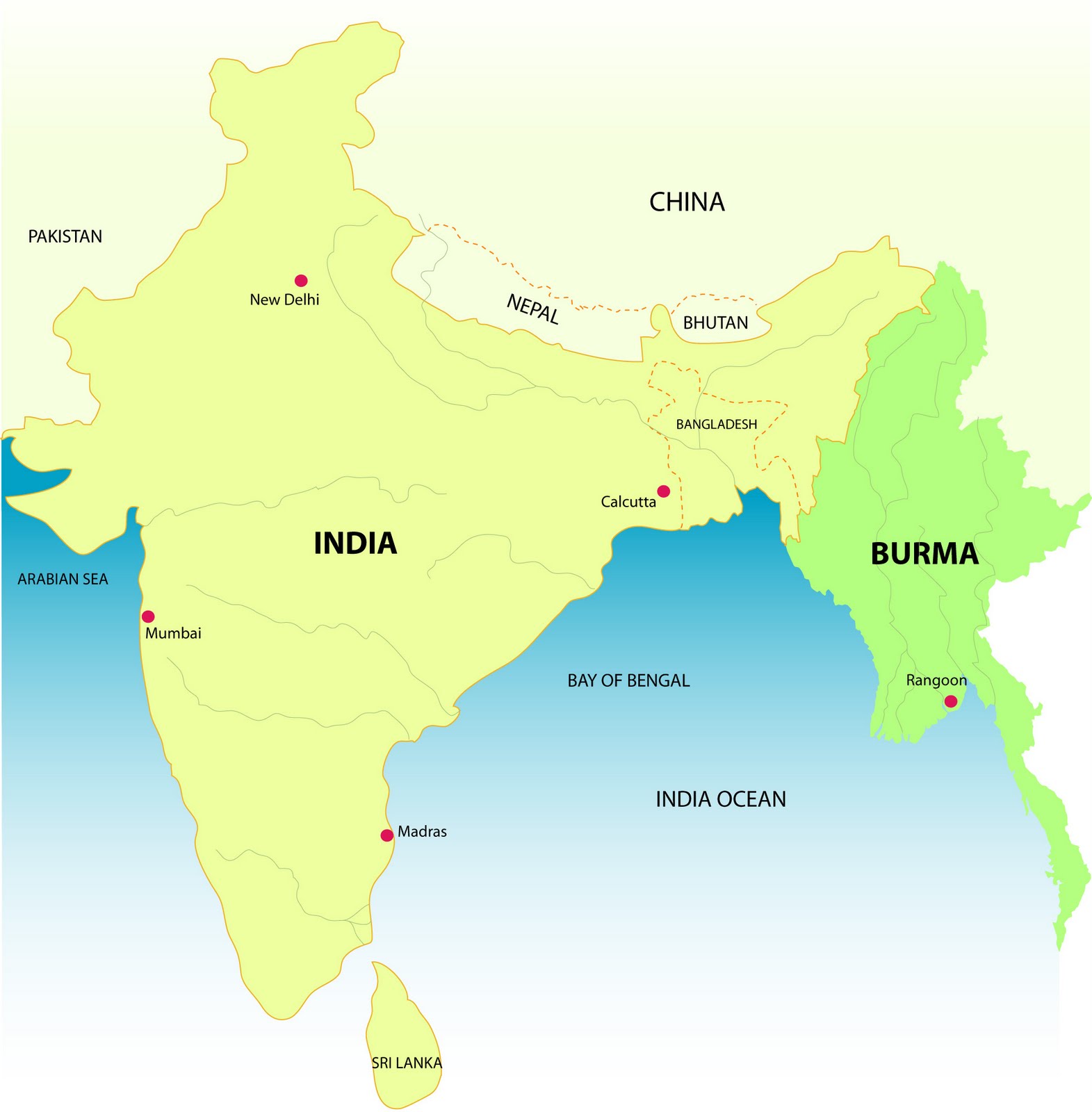Пакистан бутан. Индия на карте. Калькутта на карте. Агра Индия на карте. Бомбей на карте Индии.