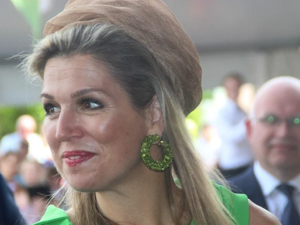 Queen Maxima of The Netherlands attends the official opening of the new nursing center 's Hamrik in Nieuwolda,