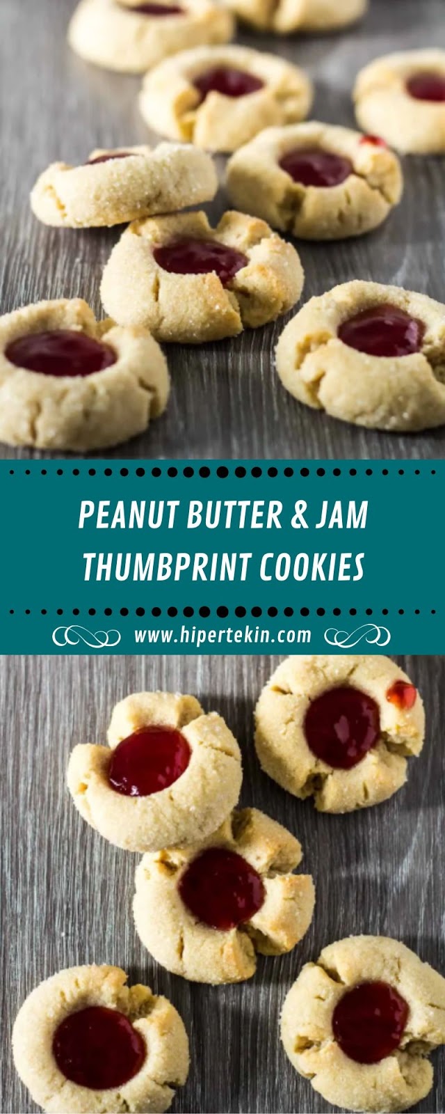 PEANUT BUTTER & JAM THUMBPRINT COOKIES