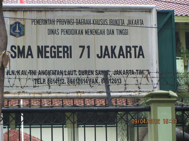 Alamat SMA Negeri 71 Jakarta Timur - Alamat Sekolah Lengkap