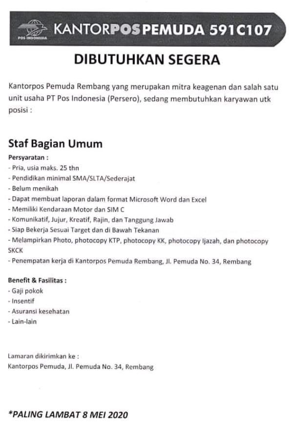 Lowongan kerja kabupaten rembang
