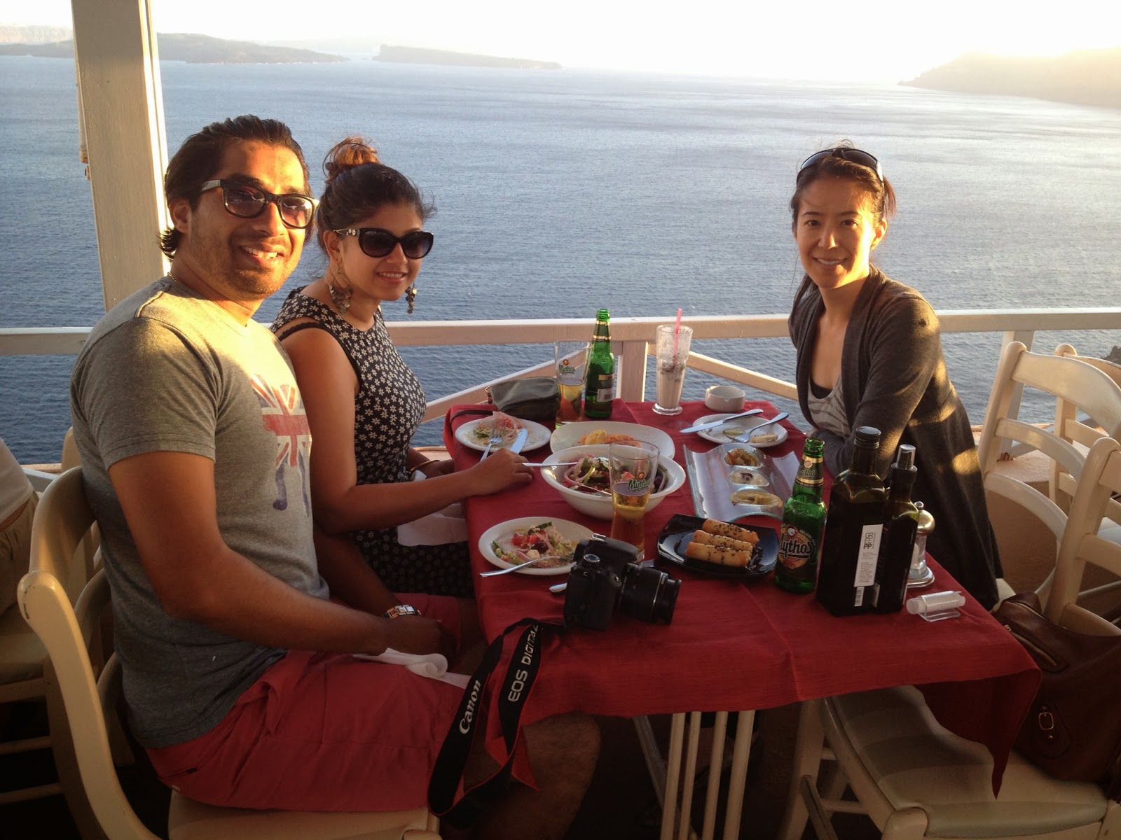 Santorini - Dinner our first night in Santorini