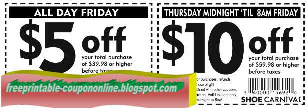 Printable Coupons 2021: Shoe Carnival Coupons