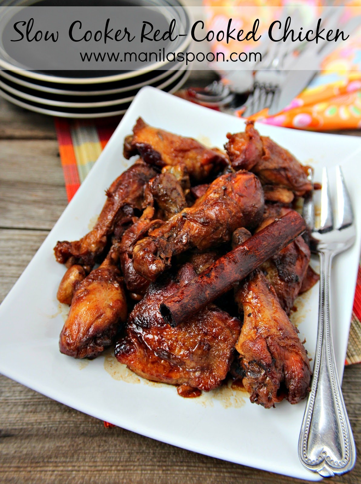 Slow Cooker RedCooked Chicken Manila Spoon