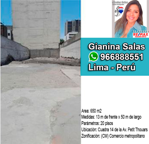 TERRENO EN VENTA LIMA PETIT THOUARS SANTA BEATRIZ trato directo TERRENO EN VENTA LIMA PETIT THOUARS SANTA BEATRIZ trato directo
