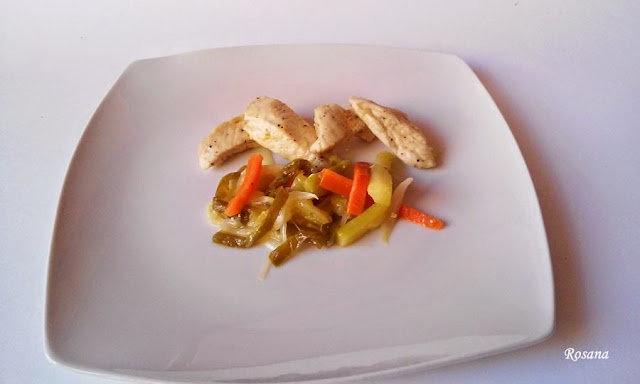 receta pechuga de pollo con verduras