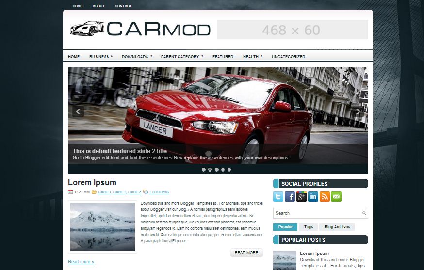 Desain Website Keren Untuk Jualan Mobil - Buat Website Blogspot