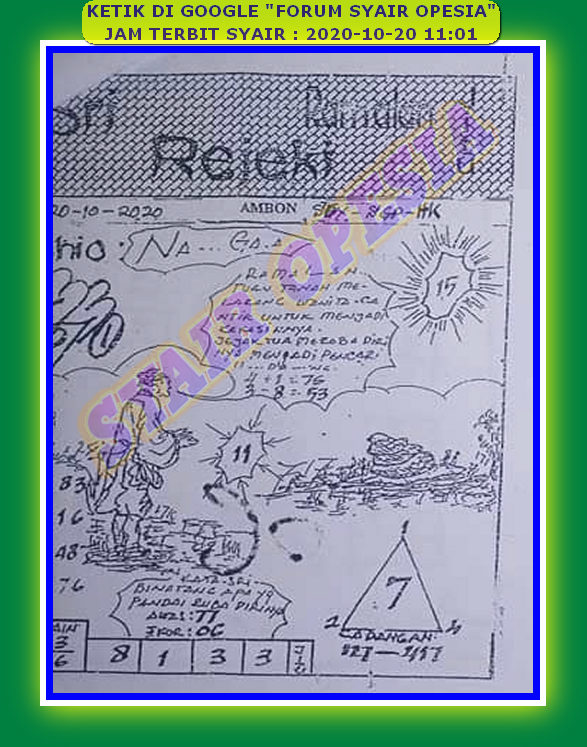 1 New Message Kode Syair Sydney 20 Oktober 2020 Forum Syair Togel Hongkong Singapura Sydney