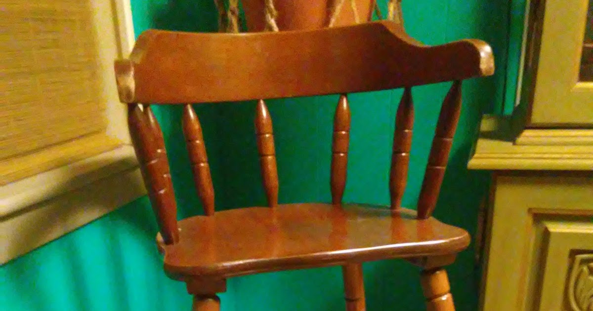 Lovely Litter Spray Painted Antique High Chair