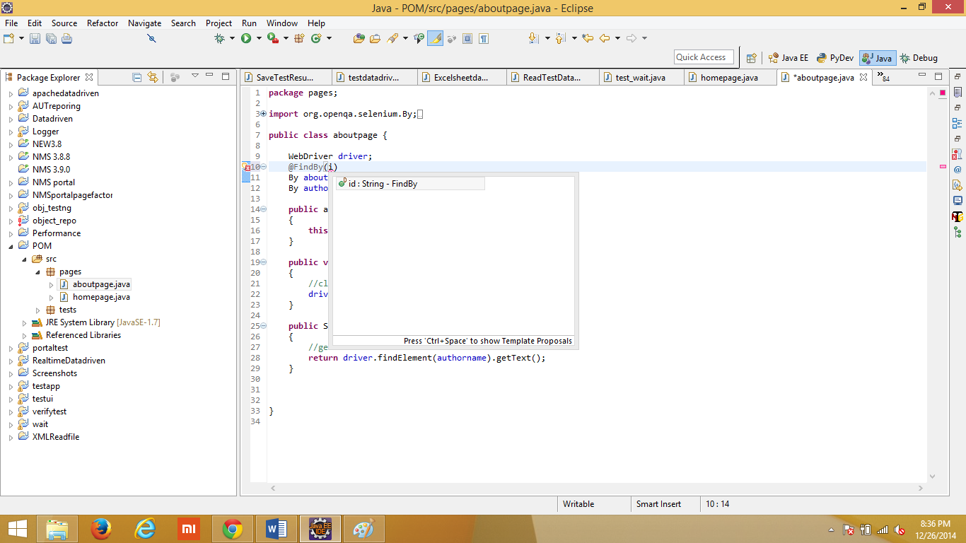 Automationplace PageFactory in Selenium Driver