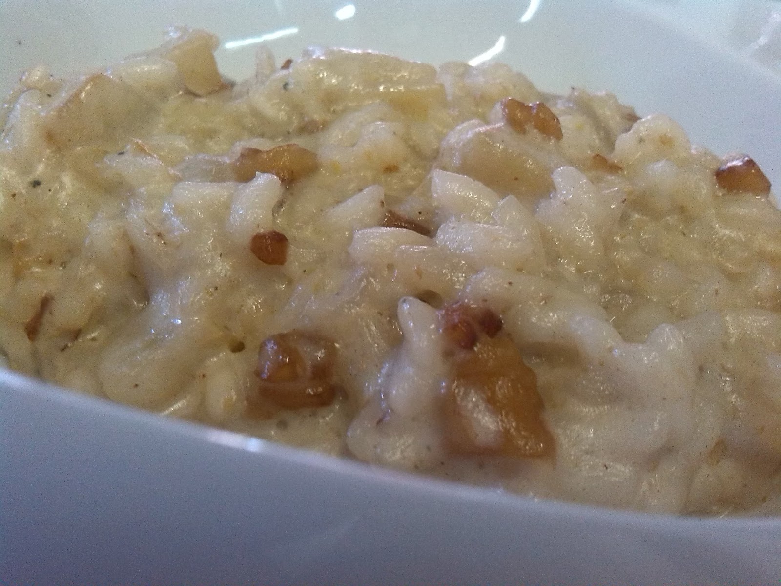 Bokados DIvinos Las recetas de "La Terrassa del Museu" Risotto de pera caramelizada, nueces y