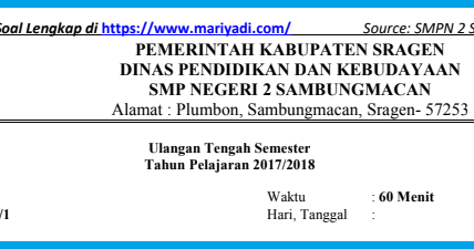 Soal Uts Pts Ipa Kelas Ix Semester 1 Dan 2 Revisi 2019 2020 Update Info Pendidikan