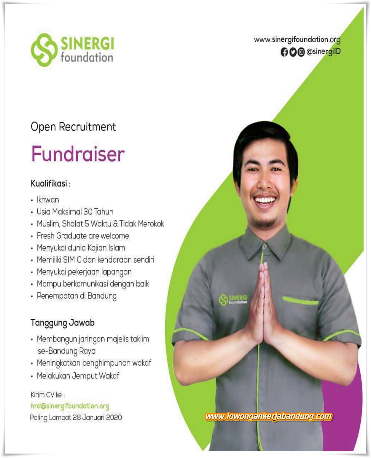Lowongan Kerja Bandung Fundraiser Sinergi Foundation
