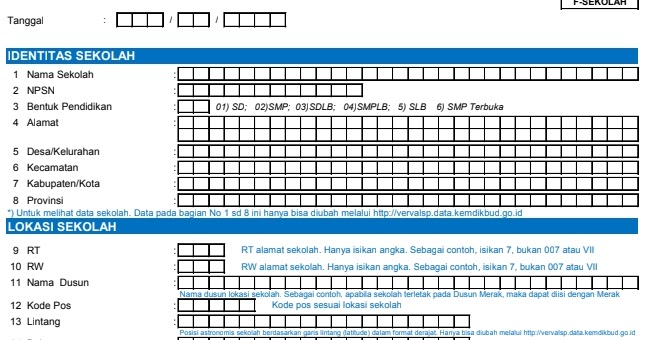 Download Formulir Dapodik Excel F Sekolah F Ptk Gtk F Sarpras Rombel Jadwal Pembelajaran Peserta Didik Sd Smp Sma Smk Tahun Pelajaran 2017 2018 Semester 2 Patch 1 0 Dapodik Versi 2018b Website Pendidikan