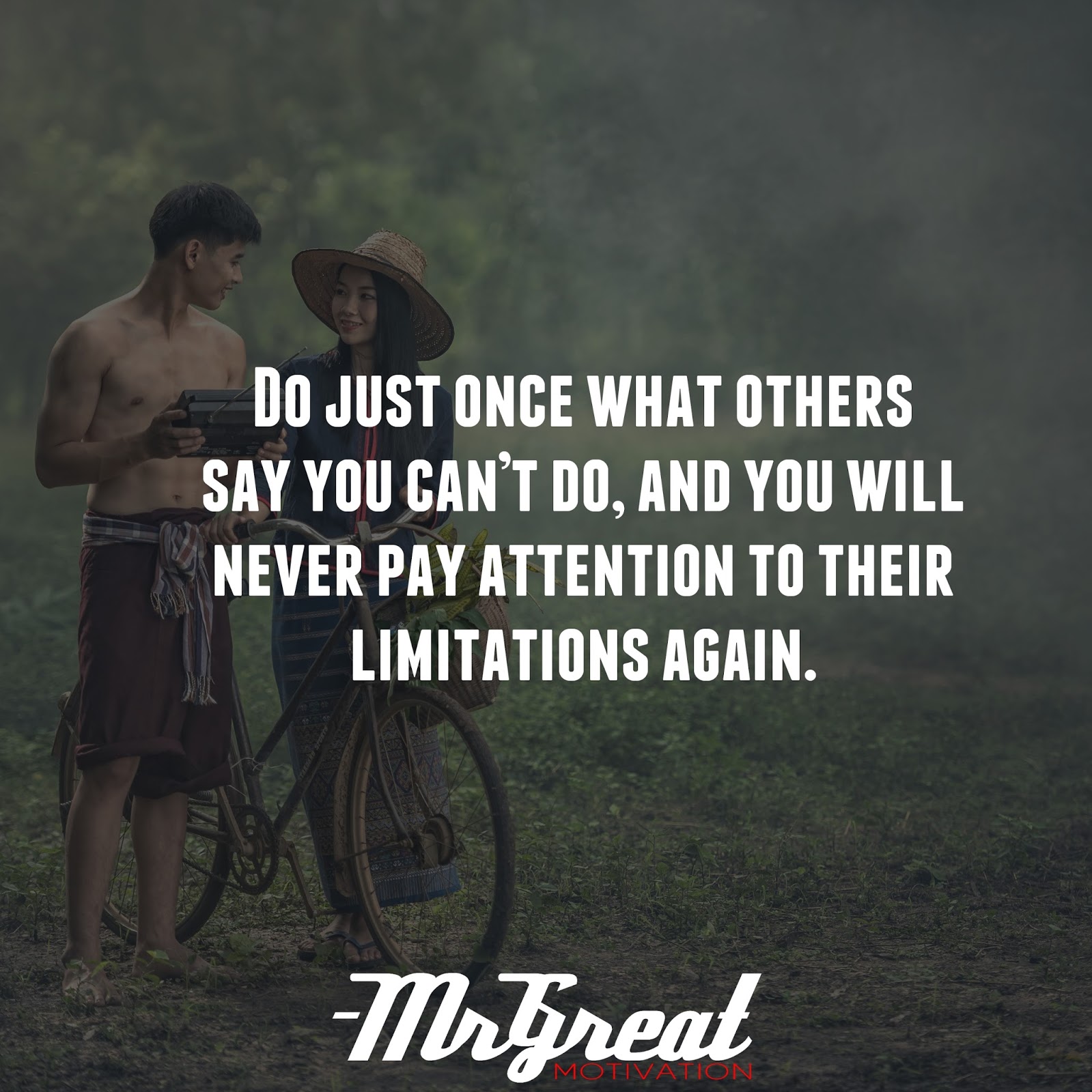 Do just once what others say you can’t do, and you will never pay