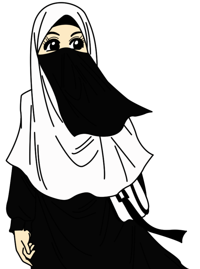 Gambar Kartun Romantis Hitam Putih Islami Nusagates