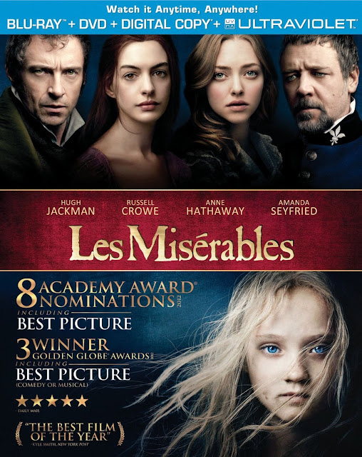 Les Miserables, 2012, Film, DVD, BD, Blu-ray, Combo, Extras, Bonus, Box Art, Cover, Image