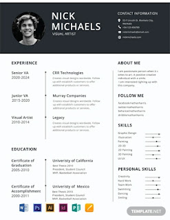 contoh resume template