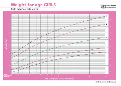 Tabel berat badan bayi perempuan usia 0-6 tahun