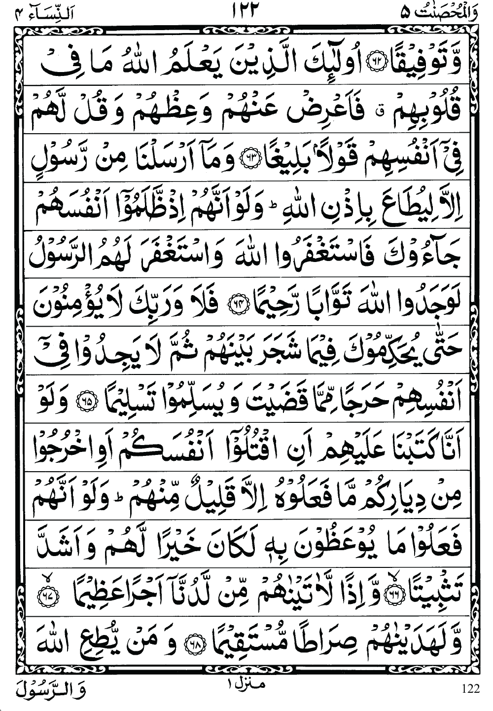 Quran Para 5 (Wal Muhsanat) 5th Para Recite Online and PDF